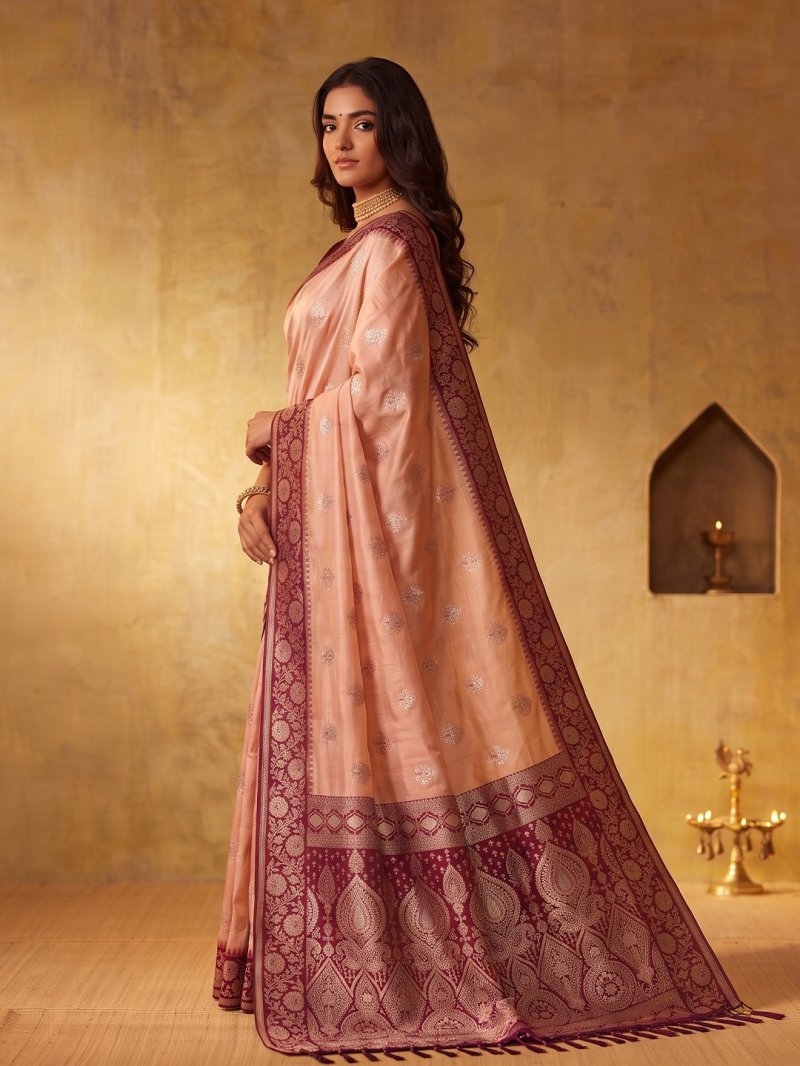 Geetanjali By Ast Silk Blend With Rich Zari Work Saree